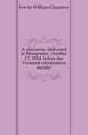 A discourse, delivered at Montpelier, October 17, 1834, before the Vermont colonization society, Fowler William Chauncey 