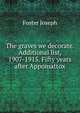 The graves we decorate. Additional list, 1907-1915. "Fifty years after Appomattox.", Foster Joseph 
