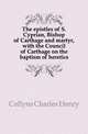 The epistles of S. Cyprian, Bishop of Carthage and martyr, with the Council of Carthage on the baptism of heretics, Collyns Charles Henry 