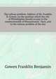 The railway problem. Address of Mr. Franklin B. Gowen, on the position which the city of Philadelphia should occupy to the commonwealth of Pennsylvania, ... lines, and to the railway problem of the day, Gowen Franklin Benjamin 