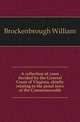 A collection of cases decided by the General Court of Virginia, chiefly relating to the penal laws of the Commonwealth, Brockenbrough William 