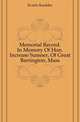 Memorial Record. In Memory Of Hon. Increase Sumner, Of Great Barrington, Mass, Evarts Scudder 