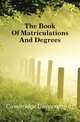 The Book Of Matriculations And Degrees, Cambridge University of 
