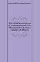 Atti della Societtaliana di scienze naturali e del Museo civico di storia naturale di Milano, naturali Societtaliana di 
