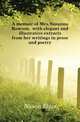 A memoir of Mrs. Susanna Rowson, with elegant and illustrative extracts from her writings in prose and poetry, Nason Elias 