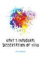 Kant's inaugural dissertation of 1770, Kant Immanuel 