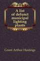 A list of defunct municipal lighting plants, Grant Arthur Hastings 