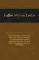 Bibliographic review and index of papers relating to underground waters published by the United States Geological survey, 1879-1904, Fuller Myron Leslie 