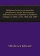 Religious lectures on peculiar phenomena in the four seasons ... delivered to the students in Amherst college, in 1845, 1847, 1848 and 1849, Hitchcock Edward 