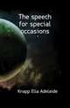The speech for special occasions, Knapp Ella Adelaide 
