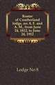 Roster of Cumberland lodge, no. 8, F. and A. M., from June 24, 1812, to June 24, 1912, Lodge No 8 