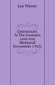 Commentary To The Germanic Laws And Mediaeval Documents (1915), Leo Wiener 