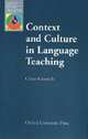 Context and Culture in Language Teaching, Kramsch, Claire 