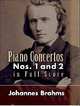 Piano Concertos Nos. 1 and 2 in Full Score, Johannes Brahms 
