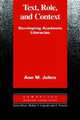 Text, Role and Context, Johns, Ann 