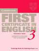 Cambridge First Certificate in English 3: Examination Papers from the University of Cambridge Local Examinations Syndicate (FCE Practice Tests Series), University of Cambridge Local Examinations Syndicate 