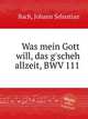 Что хочет Бог, то и бывает, BWV 111. Was mein Gott will, das g`scheh allzeit, BWV 111 by Johann Sebastian Bach, Бах Иоганн Себастьян 