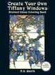 Create Your Own Tiffany Windows. Stained Glass Coloring Book, Smith A. G. 