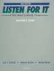 Listen for it. A Task-based Listening Course. Teacher's Guide, Jack C. Richards 