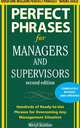 Perfect Phrases for Managers and Supervisors, Meryl Runion 