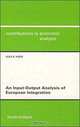 An Input-Output Analysis of European Integration, Alex R. Hoen, A. Hoen 