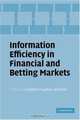 Information Efficiency in Financial and Betting Markets, 