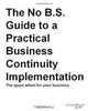 The No BS Guide To A Practical Business Continuity Implementation: The spare wheel for your business, Joshua Boyde 