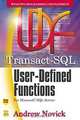 Transact SQL User Defined Functions, Andrew Novick 