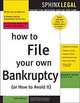 How To File Your Own Bankruptcy Or How To Avoid It (HOW TO FILE YOUR OWN BANKRUPTCY), Edward A. Haman, Sphinx Pub, Edward Haman 