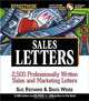 Streetwise Sales Letters (ADAMS STREETWISE SERIES), Sue Reynard, David Weiss 