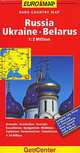 Russia, Ukraine, Belarus: Euro Country Map, 