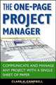 The One–Page Project Manager, Clark A. Campbell 