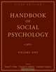 Handbook of Social Psychology, 5th Edition, Volume One, Susan T. Fiske 