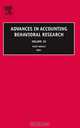 Advances in Accounting Behavioral Research,10, Vicky Arnold 