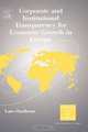 Corporate and Institutional Transparency for Economic Growth in Europe, Volume 19 (International Business and Management), 