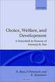 Choice, Welfare, and Development: A Festchrift in Honour of Amartya K. Sen, K. Basu, P. Pattanaik, K. Su 