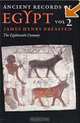 Ancient Records of Egypt: VOL. 2: THE EIGHTEENTH DYNASTY, James Henry Breasted 