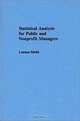 Statistical Analysis for Public and Nonprofit Managers, Leanna Stiefel 