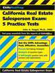 CliffsTestPrep California Real Estate Salesperson Exam: 5 Practice Tests (CliffsTestPrep), John A. PhD, DREI Yoegel 