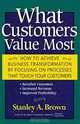 What Customers Value Most : How to Achieve Business Transformation by Focusing on Processes That Touch Your Customers: Satisfied Customers, Increased Revenue, Improved Profitability, Stanley A. Brown 