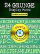 24 Grunge Display Fonts CD-ROM and Book (Dover Electronic Display Fonts), Dover Publications Inc 