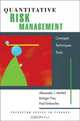 Quantitative Risk Management : Concepts, Techniques, and Tools (Princeton Series in Finance), Alexander J. McNeil 