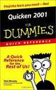 Quicken 2001 for Dummies Quick Reference, Peter Weverka 