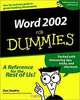 Word 2002 for Dummies, Dan Gookin 