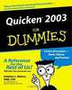 Quicken 2003 for Dummies, Stephen L. Nelson 