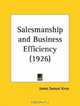 Salesmanship and Business Efficiency, James Samuel Knox 