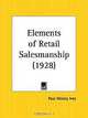 Elements of Retail Salesmanship, Paul Wesley Ivey 