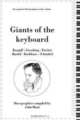 Giants of the Keyboard: 6 Discographies Wilhelm Kempff, Walter Gieseking, Edwin Fischer, Clara Haskil, Wilhelm Backhaus, Artur Schnabel. [1994]., Gwyneth Jones. [1994]., John Hunt 