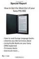 How to Get the Most Out of your Sony PRS-900, J. Lee 