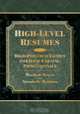 High-Level Resumes: High-Powered Tactics For High-Earning Professionals, Marshall A. Brown 